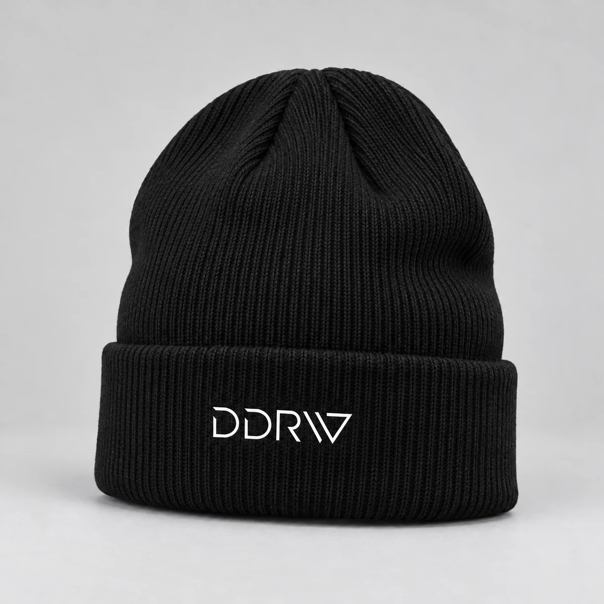 Вязаная шапка DDRW, чёрный цвет, логотип на передней стороне