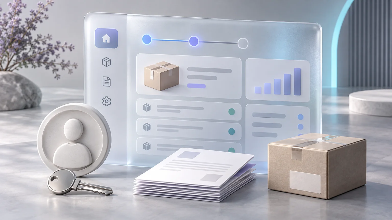 A customer account with orders, documents and personal access