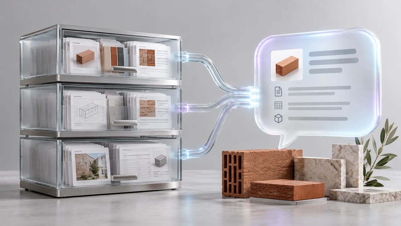 An organized collection of materials and documents connected to an AI assistant