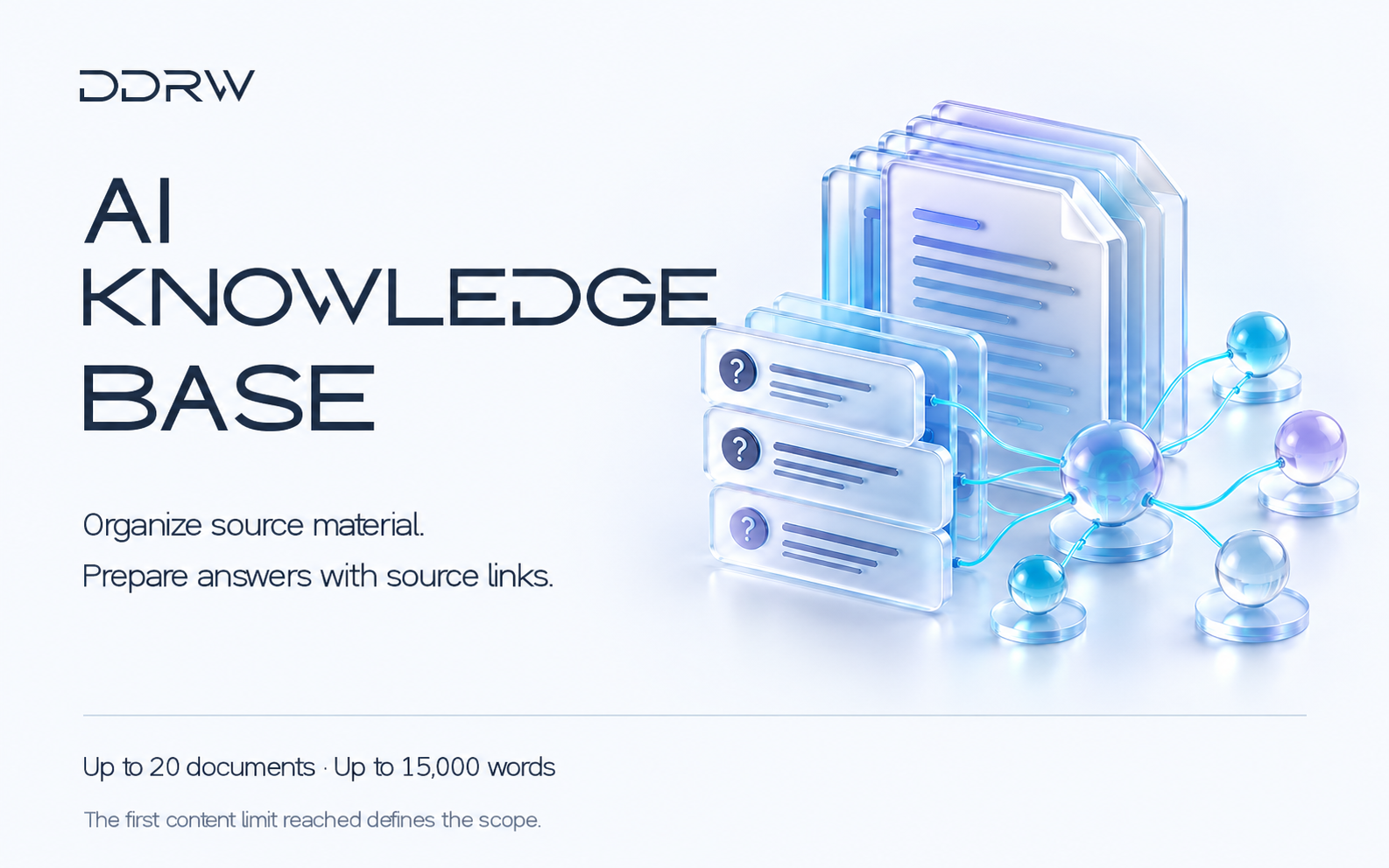 Knowledge base for an AI assistant — DDRW fixed-scope service